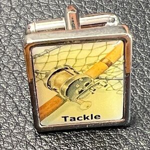 England Simon Carter London cufflinks featuring a fishing tackle design